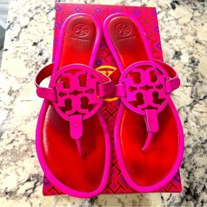 🩷🩷❤️Tory Burch Miller Sandal & Box Size 10 Imperial Pink❤️🩷🩷